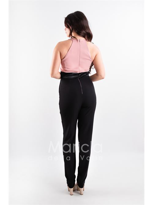 tuta pietre bicolore PAOLA FORTI | PF101NERO/ROSA